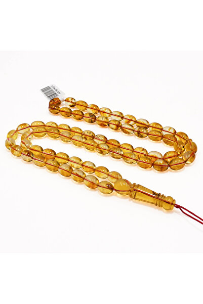 Generic Brand Clear Baltic Amber Rosary with Inclusions – 66 Beads 7/10mm Ova...