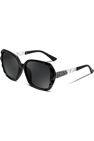 GENERAL Fiseed B2289 Square Polarized Lens Shiny Frame Sunglasses