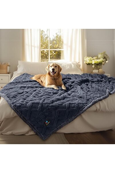 luciphia Pet Blanket with Reversible Sherpa Fleece Water and Pee Proof Pet Pa...