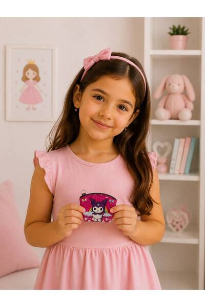 Generic Brand Girl's Kuromi Purple Color Wallet