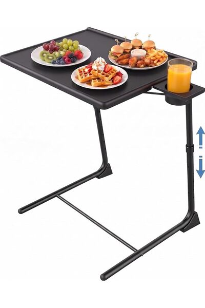 HUANUO طاولة تلفزيون قابلة للتعديل - صينية عشاء للتلفزيون على السرير والكنبة،...