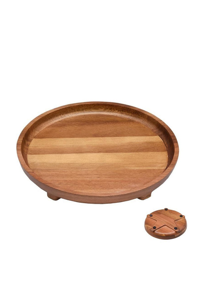 Butik Saat Akasya Sunumluk — Round Footed, 28 cm