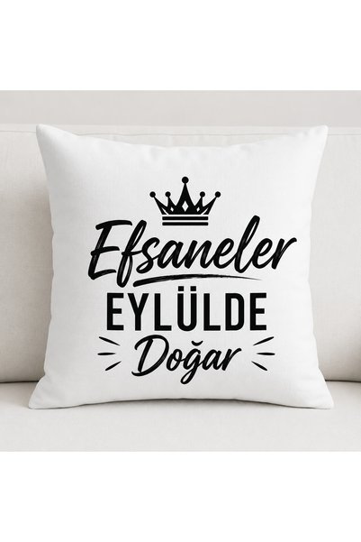 Piloji Efsaneler Eylülde Doğar Dekoratif Yastık | Doğum Günü Hediyesi Hediyel...