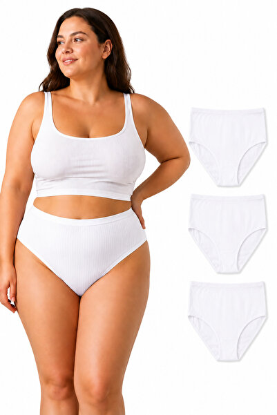 İpeksi Collection Plus Size Underwear - White - Plain