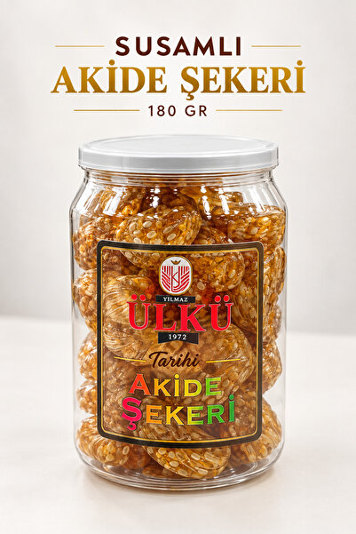YILMAZ ÜLKÜ KURUYEMİŞ SUSAMLI Akide Şekeri 180 Gr (GLİKOZSUZ) Geleneksel Nost...