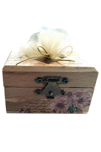 Handmade Wooden box, heart, with lavender 8x5.5x4.5 cm - model 1