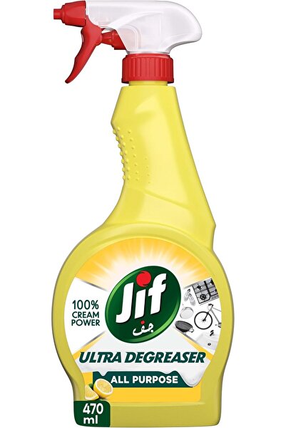 Jif بخاخ مزيل الشحوم متعدد الاستخدامات برائحة الليمون وقوة كريمية 100%، 470 مل