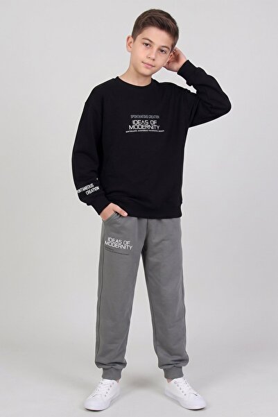 Dmb Boys' Letter Printed Sweatshirt and Jogger Pants Set