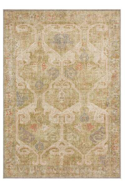 Etnik Home ELISTA VINTAGE 206 OLIVE Vintage Tasarımlı Yumuşak Bukle Dokuma Ka...