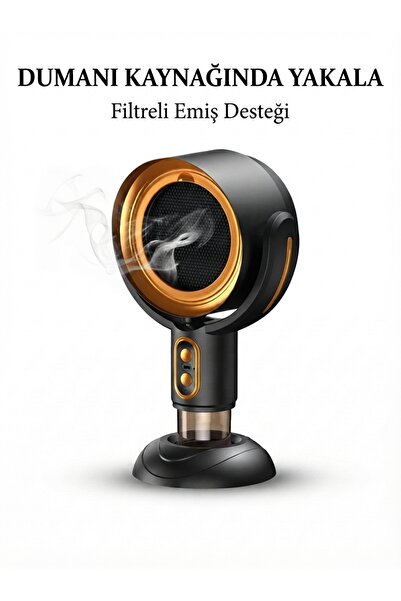 SOLEZON Masaüstü Duman Emici Fan Filtreli Hava Temizleyici Oda Duman Çekici T...