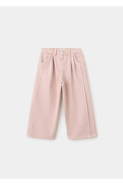 MANGO Baby Düz kesim pensli jean pantolon