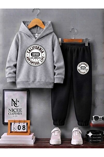 Leto Lykia Sweatsuit Sets - Gray - Plain