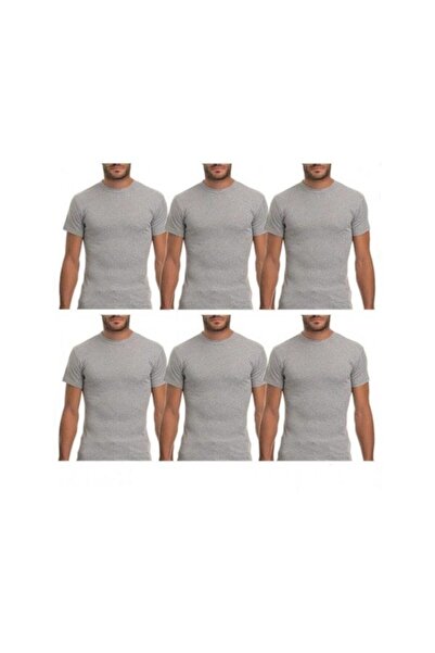 Onurel Ανδρικές Φανέλες Κοντομάνικες 6Pack – Γκρι