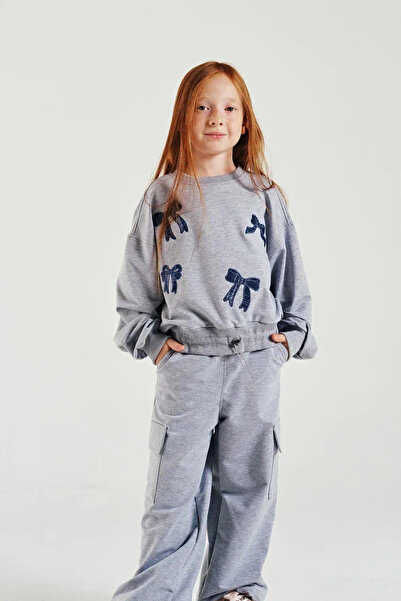 LOCO LOCO Girl's N1224 Bow Printed Set