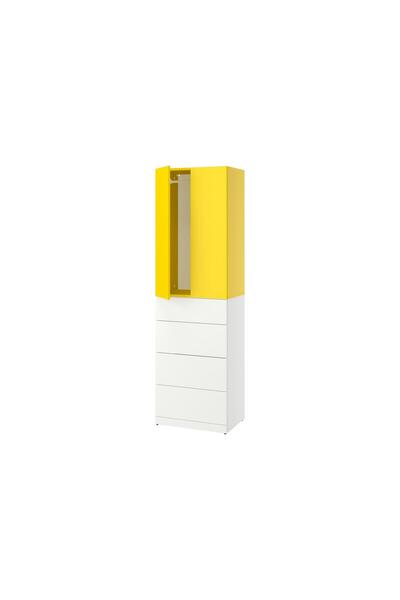 IKEA Modern Beyaz Bebek Çocuk Gardırop 60x42x200 cm İskandinav Tarzı Sağlam A...