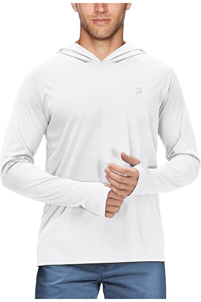 GENERAL Rodbox Men's Uv Sun Protection Long Sleeve Hooded T-Shirts Sun Protec...
