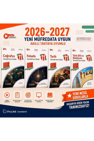 Palme Yayınevi 11.SINIF COĞRAFYA TARİH FELSEFE T.D.EDEBİYATI MAARİF 2026