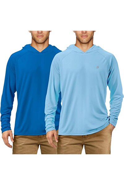 GENERAL Rodbox Men's Uv Sun Protection Long Sleeve Hooded T-Shirts Sun Protec...