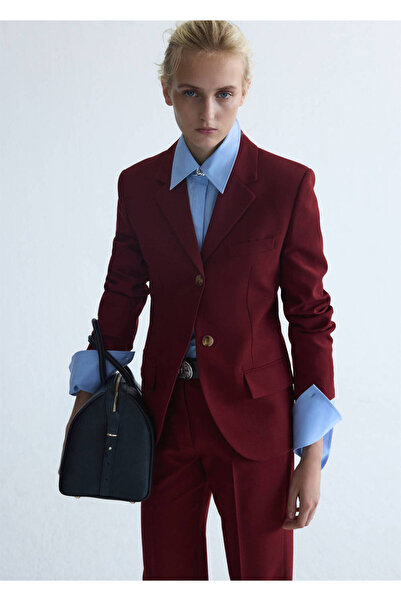 MANGO Woman Yün kumaş blazer ceket