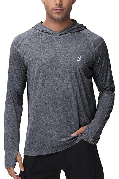 GENERAL Rodbox Men's Uv Sun Protection Long Sleeve Hooded T-Shirts Sun Protec...