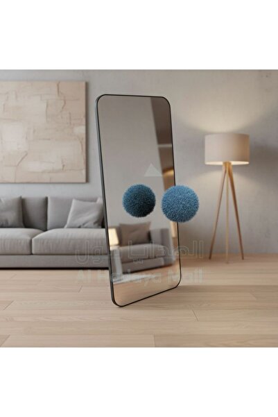 Al Hadaya Mall Luxury Vertical Mirror - 200x100 cm - Black
