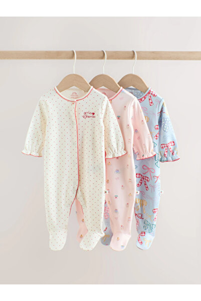 Next Baby Mavi/Pembe - Bebek Uyku Tulumu 3`lü Paket