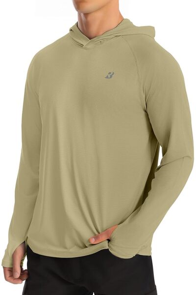 GENERAL Rodbox Men's Uv Sun Protection Long Sleeve Hooded T-Shirts Sun Protec...
