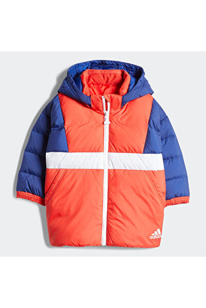 adidas Colorblock Down H38372 Çocuk Mont Lacivert Kırmızı Beyaz