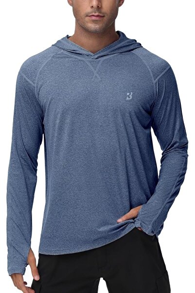 GENERAL Rodbox Men's Uv Sun Protection Long Sleeve Hooded T-Shirts Sun Protec...