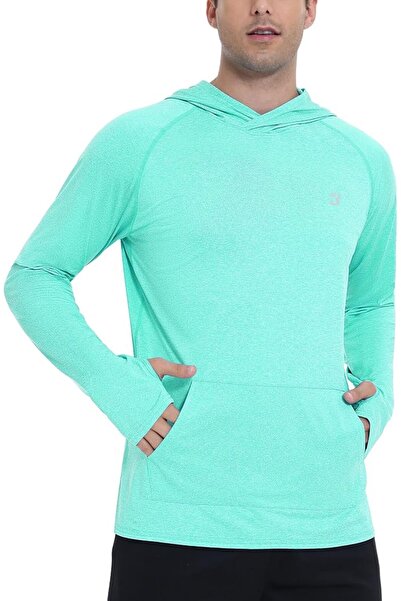 GENERAL Rodbox Men's Uv Sun Protection Long Sleeve Hooded T-Shirts Sun Protec...