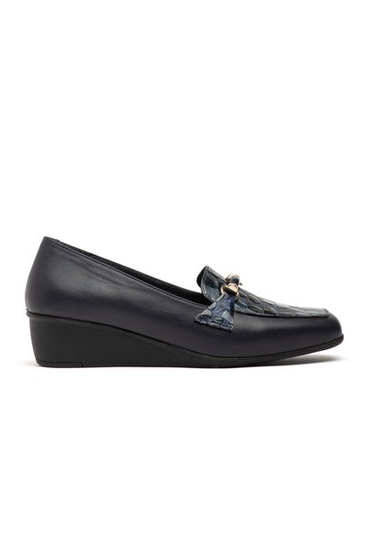 Elile Shoes Genuine Leather Wedge Heel Comfort Women's Shoes in Sizes 33-34-35 and up to Size 41-42
