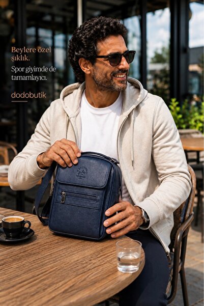 Dodo4men Messenger Bag - Dark blue - Faux leather
