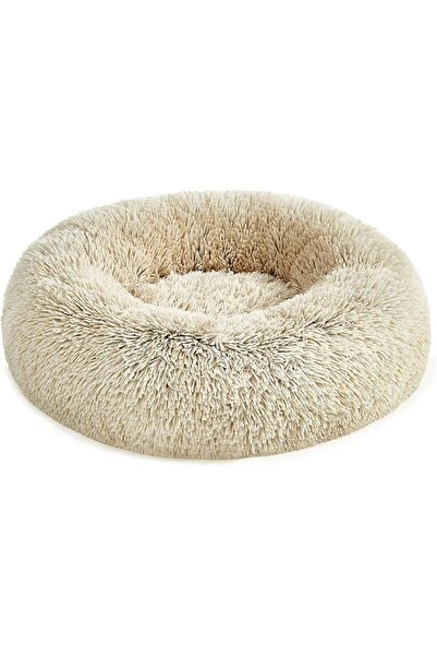 GENERAL Vianderia Donut Dog and Cat Bed, Fluffy Calming Pet Bed with Removabl...