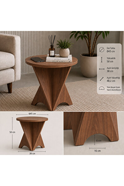 TrMuko Side Table - Brown