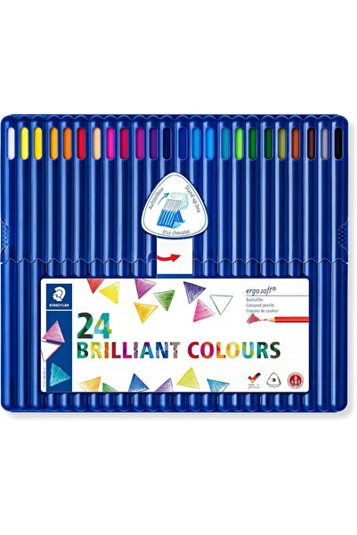 Staedtler 157 Sb24 13 Ergosoft Üçgen Kuru Boya 24'lü