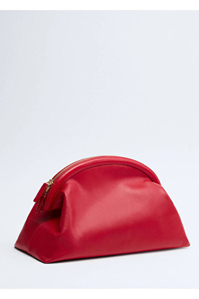 MANGO Woman Deri clutch çanta