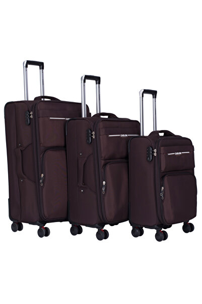 CASLON Set 3 Trolere S+M+L, Extensibile, Textil, 4 Roți Duble 360°, Fermoar ș...