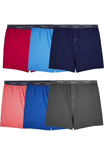 Fruit of the loom بوكسر منقوش ومنسوج من التارتان للرجال من فروت اوف ذي لوم، ع...