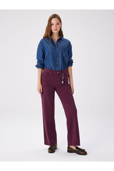 Faik Sönmez Wıdeleg Fit Gold Aksesuar Detaylı Elastanlı Jean Pantolon W27JPN001