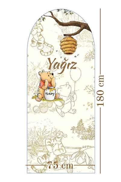 Nice events Winnie The Pooh temalı doğum günü arka fon pano ayaklı pano 180x75
