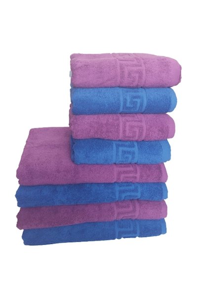 Uramag Set de prosoape pufoase de hotel, 8 piese, Model grecesc, 100% bumbac,...