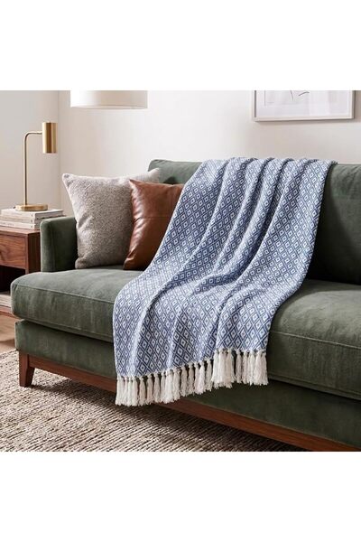 Americanflat 100% Cotton Throw Blanket for Couch - 1.27 X 1.5m by American Fl...