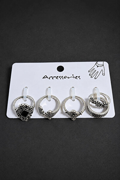 Mercansa 5 Triangle Stone Joint Rings