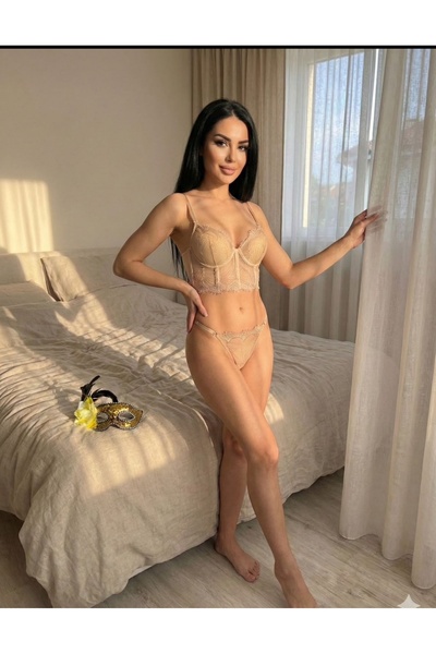 SUDEM STORE Destekli Dantelli Toparlayıcılı İç Çamaşırı Takımı