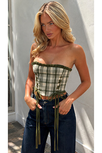 ASEDE Bustiers - Green - Plaid