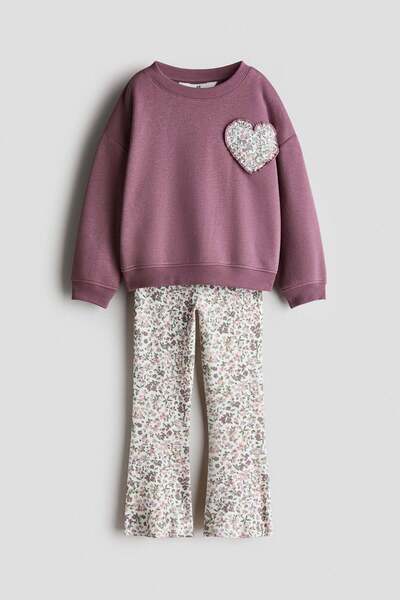 H&M 2-piece appliquéd set