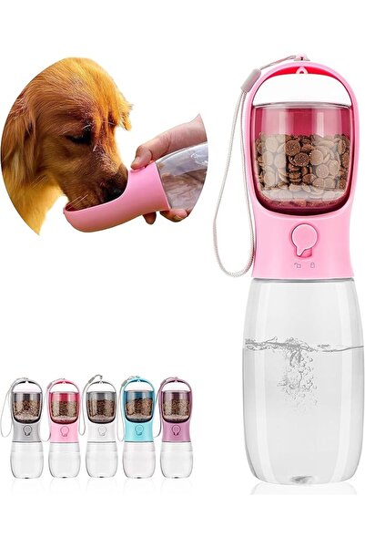 GENERAL Portable Pet Water Bottle with Drinking and Feeding Function, Outdoor...