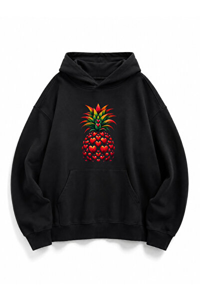 donamod Unisex ženska/muška majica sa kapuljačom i ananas dizajnom, veće veli...