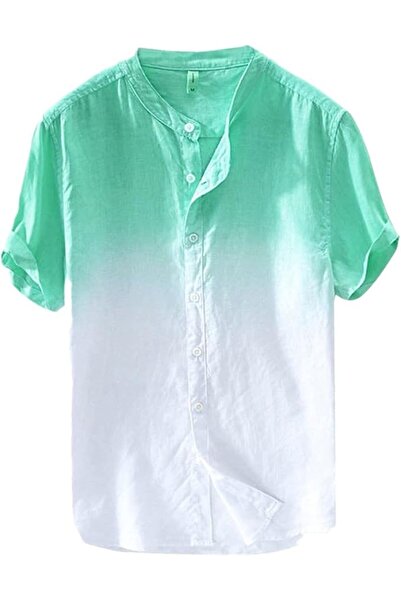 GENERAL Mens Short Sleeve Button Down Shirt Men's Hawaiian Shirt