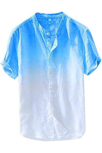 GENERAL Mens Short Sleeve Button Down Shirt Men's Hawaiian Shirt